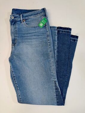 THE GAP High Rise Patched '70s Flare Jeans